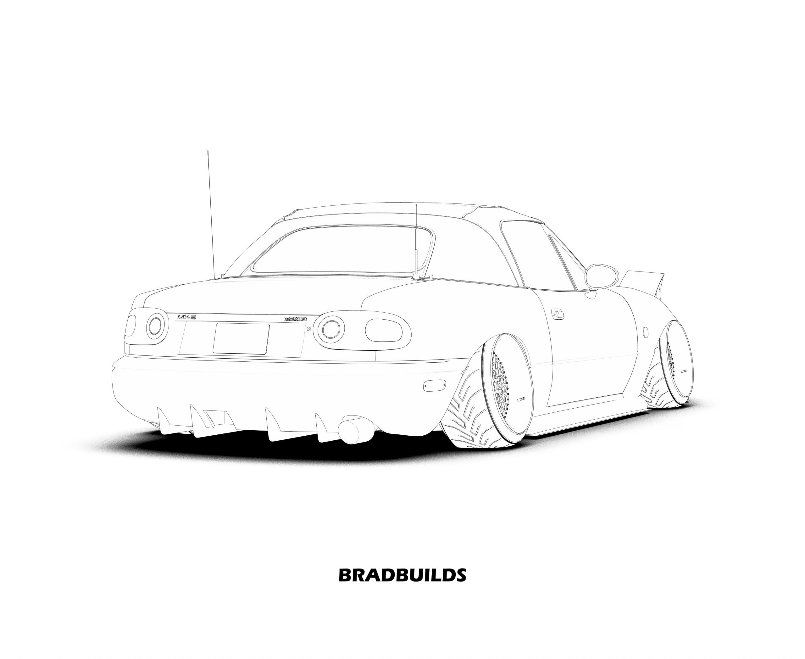 Miata Coloring Page Coloring Pages